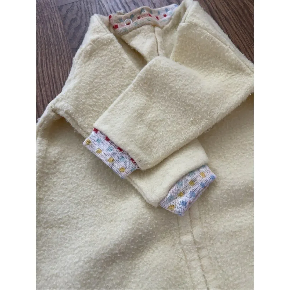 VTG Carter's Baby Sleep Sack Wearable Blanket Yellow Fleece Embroidered 0-9M